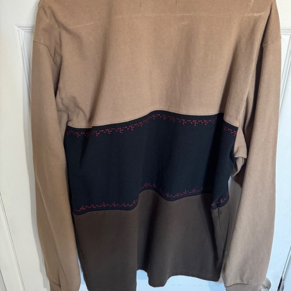 Teddy Fresh Blocked Rugby Long Sleeve Collar Shirt Size Large - Picture 4 of 4